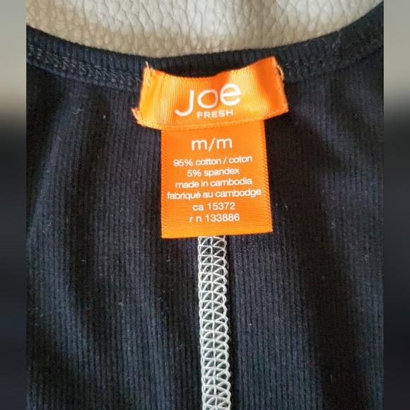 JOE FRESH straight and stretchy rib knit blk midi sleevless dress in size M - Picture 6 of 6